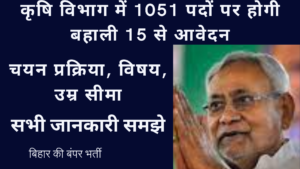 Bihar Agriculture Vacancy 2024